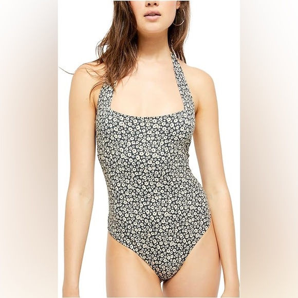 NWOT Free People Talk Back Thong Bodysuit - Black Combo - Picture 3 of 8